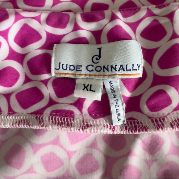 Jude Connally Pink and White Geometric Skirt XL - Picture 4 of 4
